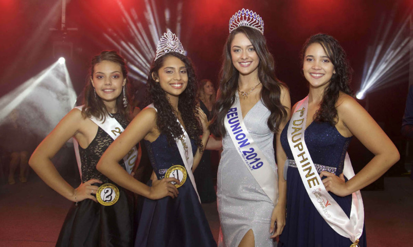 Morgane Lebon, Miss Réunion 2019, et les lauréates de sa ville