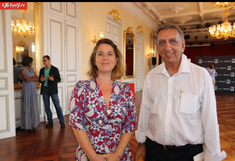Ingrid Le Goff, Responsable Pôle Infos et Médias à la Mairie de Saint-Denis, et Aziz Patel d'Exclusif Réunion