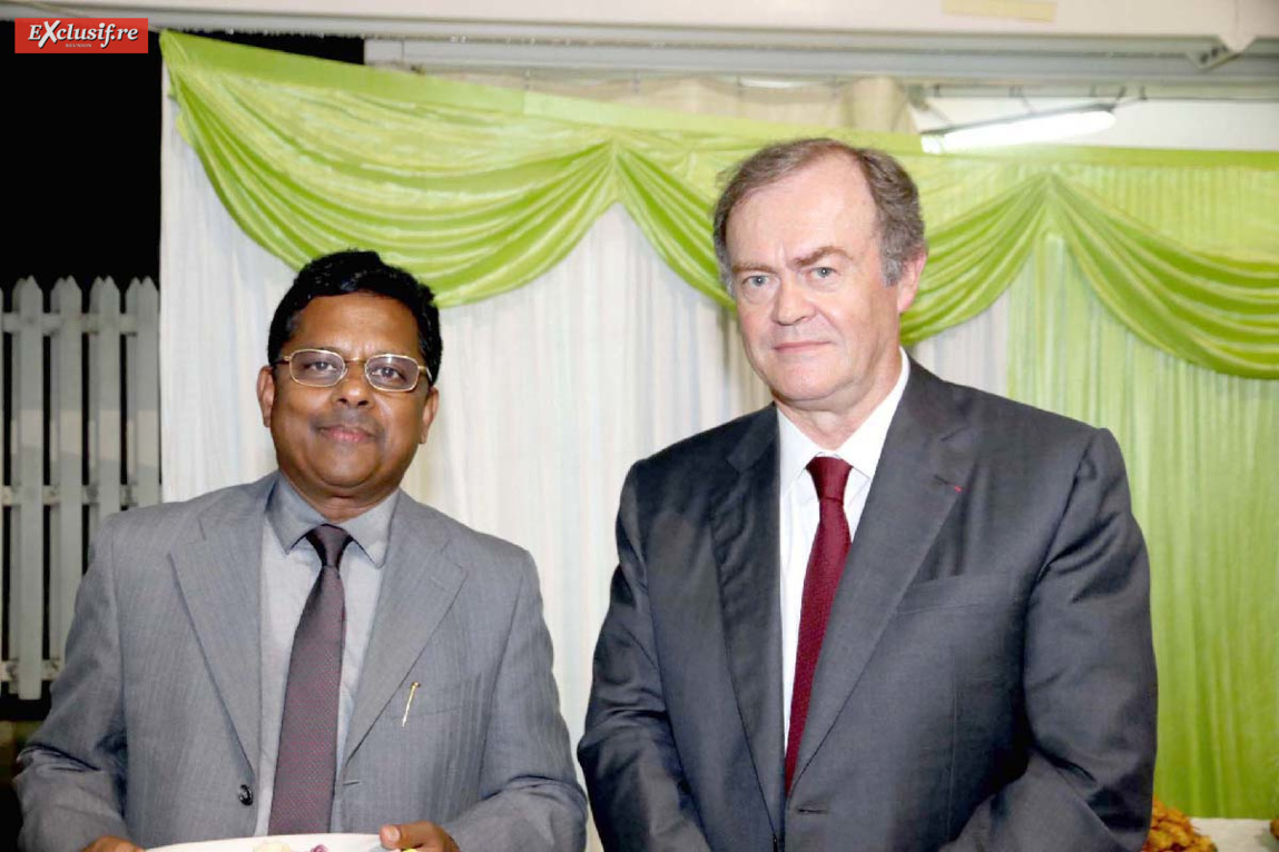 Babu Paul, Consul Général de l'Inde, et Amaury de Saint-Quentin, Préfet de La Réunion
