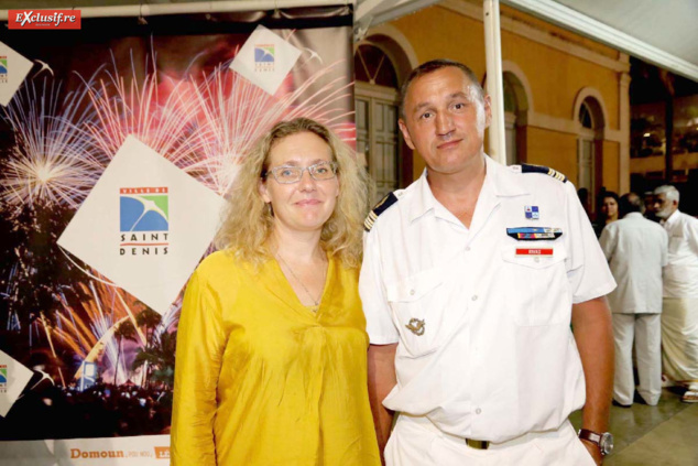 Lieutenant-Colonel Sébastien Rivas, Commandant du Détachement Air 181, et son épouse