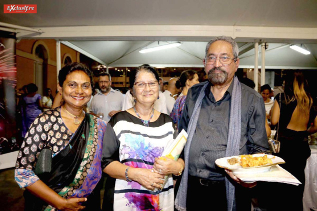 Sabine Paulic, présidente ARRCC, Idriss Issop Banian, président du Groupe Inter Religieux, et son épouse