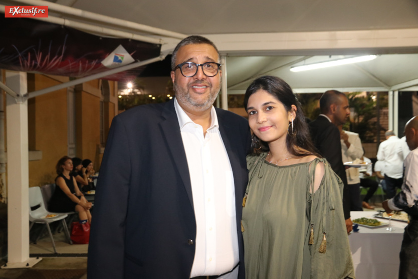 Haroun Gany, vice-président Chambre des Métiers, et sa fille Samia