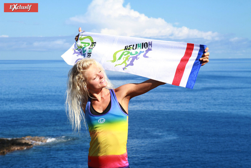 La Réunion en l'air... Une île qu'elle adore et où elle a commencé à faire de l'athlétisme