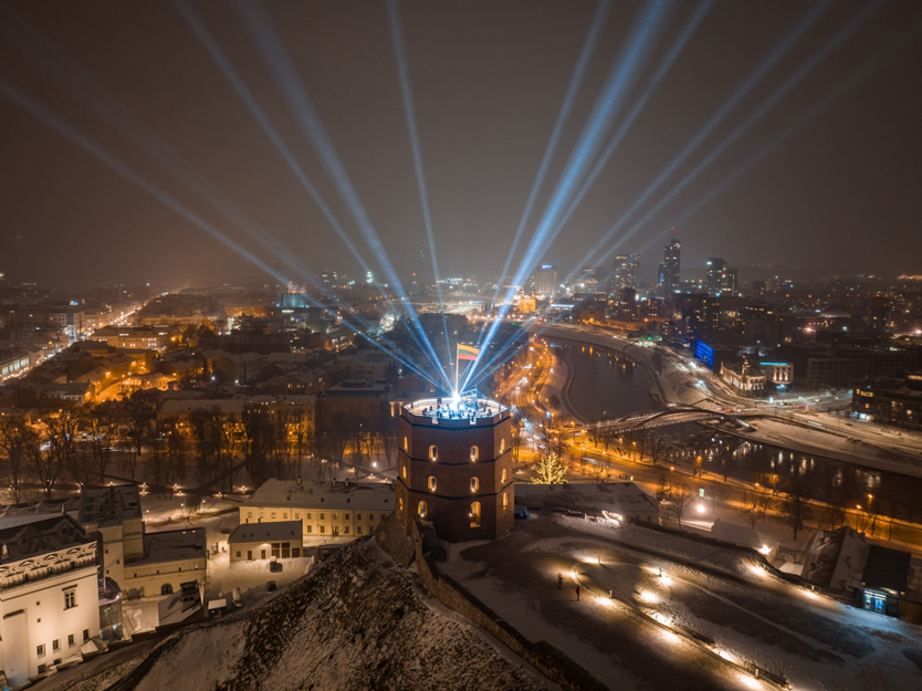 Le Festival des Lumières de Vilnius attire énormément de monde...
