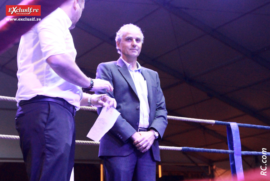 Olivier Vilmin, président de la CRCA du Tampon, qui a apporté son soutien au Boxing-Club de la ville sous la forme d'une attribution d'un ring mobile pour la formation des jeunes dans les quartiers