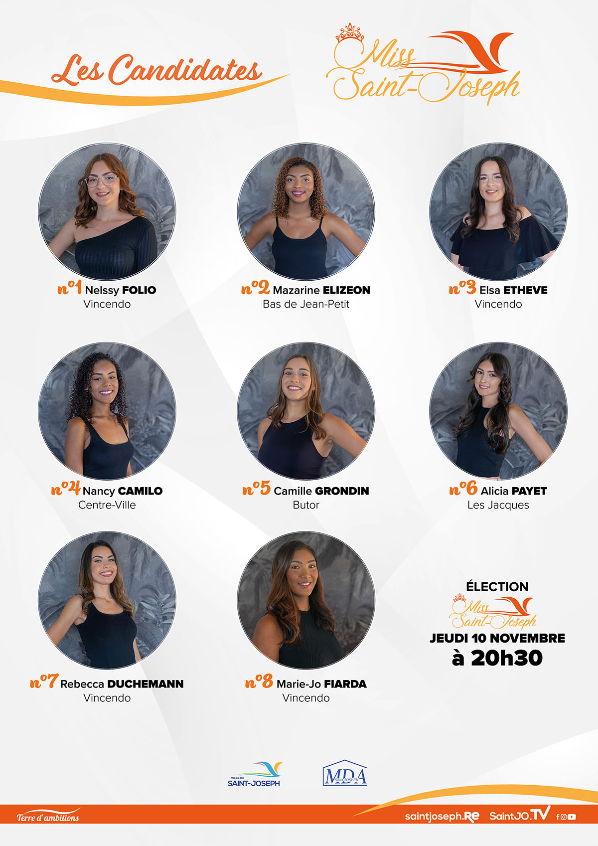 Miss Saint-Joseph 2022: les 8 candidates