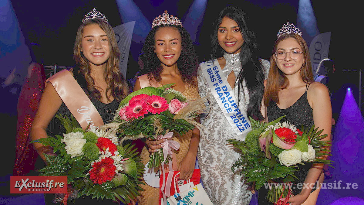 Les lauréates avec Dana Virin, Miss Réunion 2021, 6ème dauphine Miss France 2022