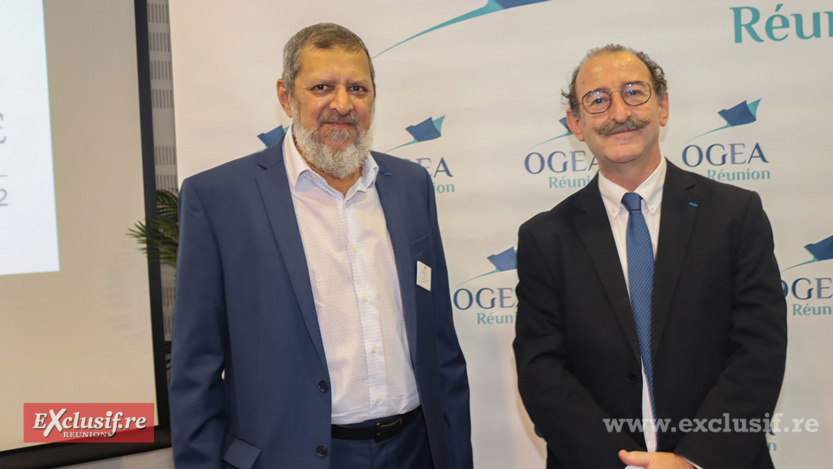 Abdoullah Mollan, président d'OGEA Réunion, et Joaquin Cester, directeur régional des Finances Publiques