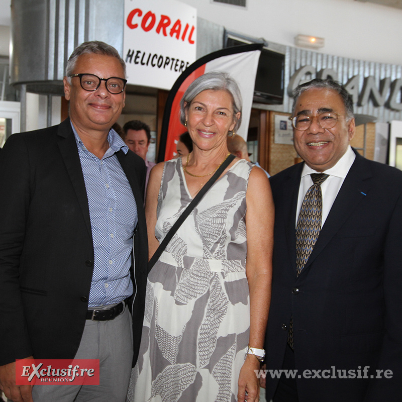 Robert Bourquin, directeur commercial Air Austral Océan Indien, Brigitte Ravily, responsable des ventes Air Austral, et Donal Payen