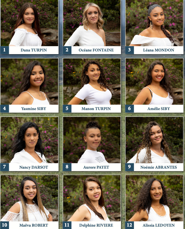 Les 12 candidates Miss Plaine des Cafres 2023