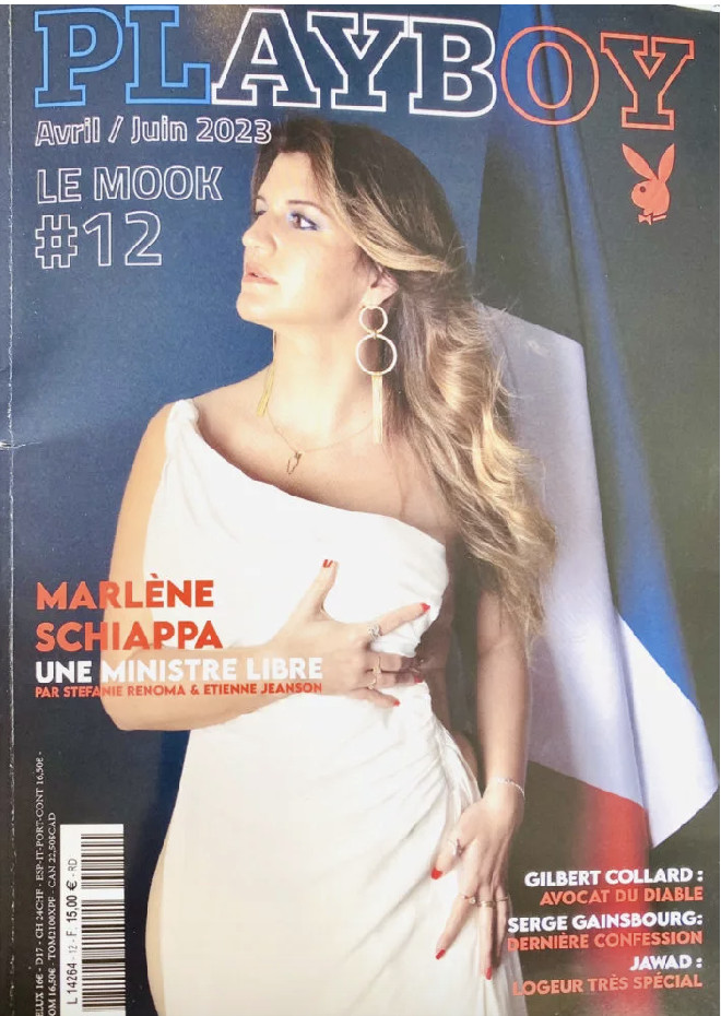La UNE de Playboy sortie jeudi 6 avril avec ce titre: "Une Ministre libre"