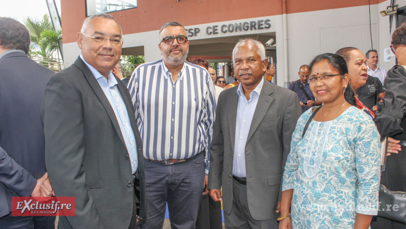 Bernard Picardo, président CMAR, Haroun Gany, vice-président CMAR, Jitendra Nath Mahji, consul général de l'Inde à La Réunion