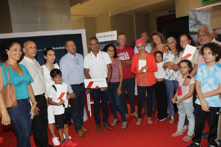 Les gagnant.e.s du jeu-concours Air France du salon