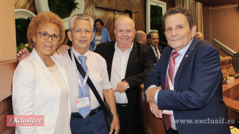 Lorraine Nativel, Aristide Payet, Michel Vergoz et Michel Dennemont