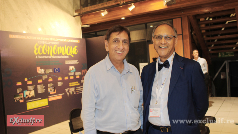 Aziz Patel d'Exclusif.re et Roger Ramchetty, président du CCEE (conseil de la culture, de l'éducation et de l'environnement)