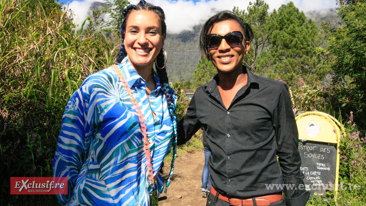 Roxane Pausé-Damour, capitaine du SDO Volley-Ball, équipe championne de La Réunion, et Christopher Camachetty, trailer et dirigeant au sein du CAPOSS (Athlétisme) ou quand deux grands champions sportifs se mettent au service du développement touristique de Mafate