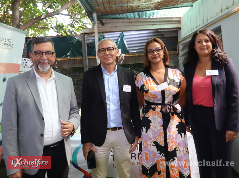 Patrick Lebreton, président de l'IRT, Joé Bédier, maire de Saint-André, Stéphanie Poiny-Toplan, conseilère régionale, et Susan Soba, directrice de l'IRT Patrick Lebreton, président de l'IRT, Joé Bédier, maire de Saint-André, Stéphanie Poiny-Toplan, conseilère régionale, et Susan Soba, directrice de l'IRT