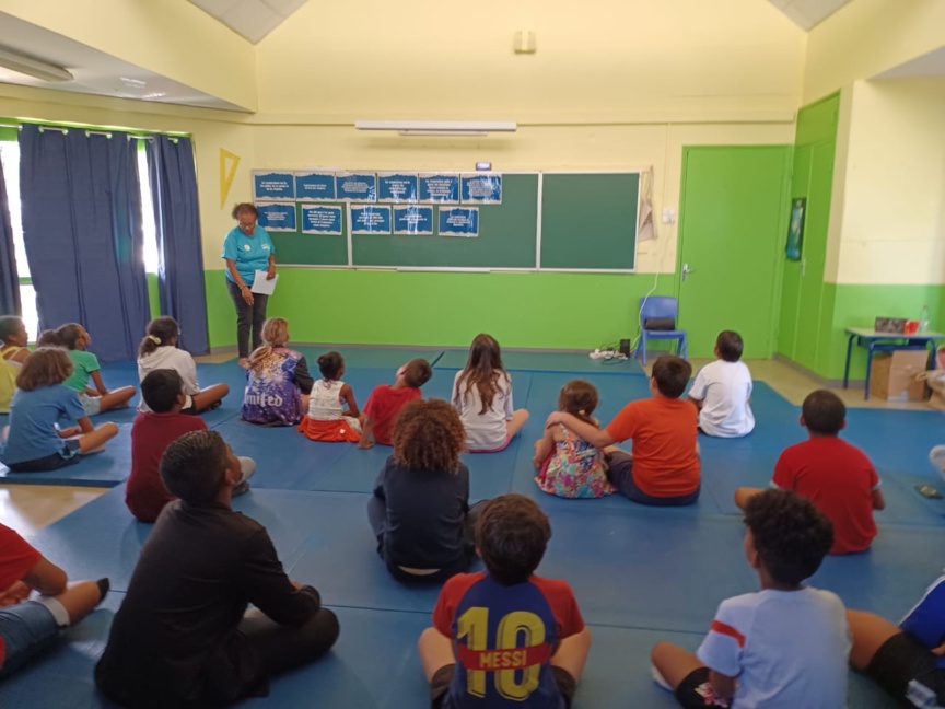 A l'école de Tan Rouge les élèves ont pu découvrir comment bien respirer avec les ambassadeurs Respirons la Santé