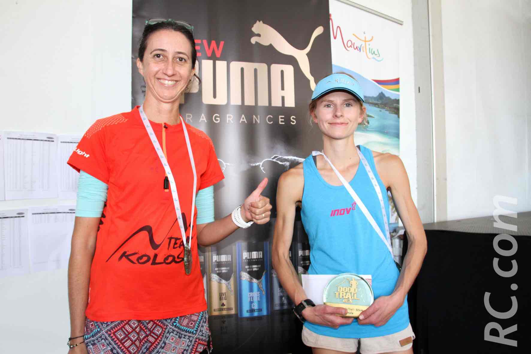 Laurence Goilot et la Sud-Africaine Nicolette Griffoen, vainqueur de l'Xtrem de 50 km