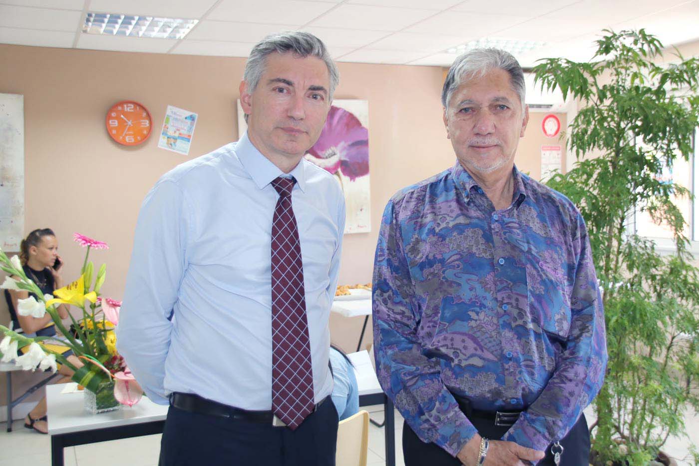 Johnny Dijoux et Philippe Nativel, respectivement directeur et président de BAC Réunion