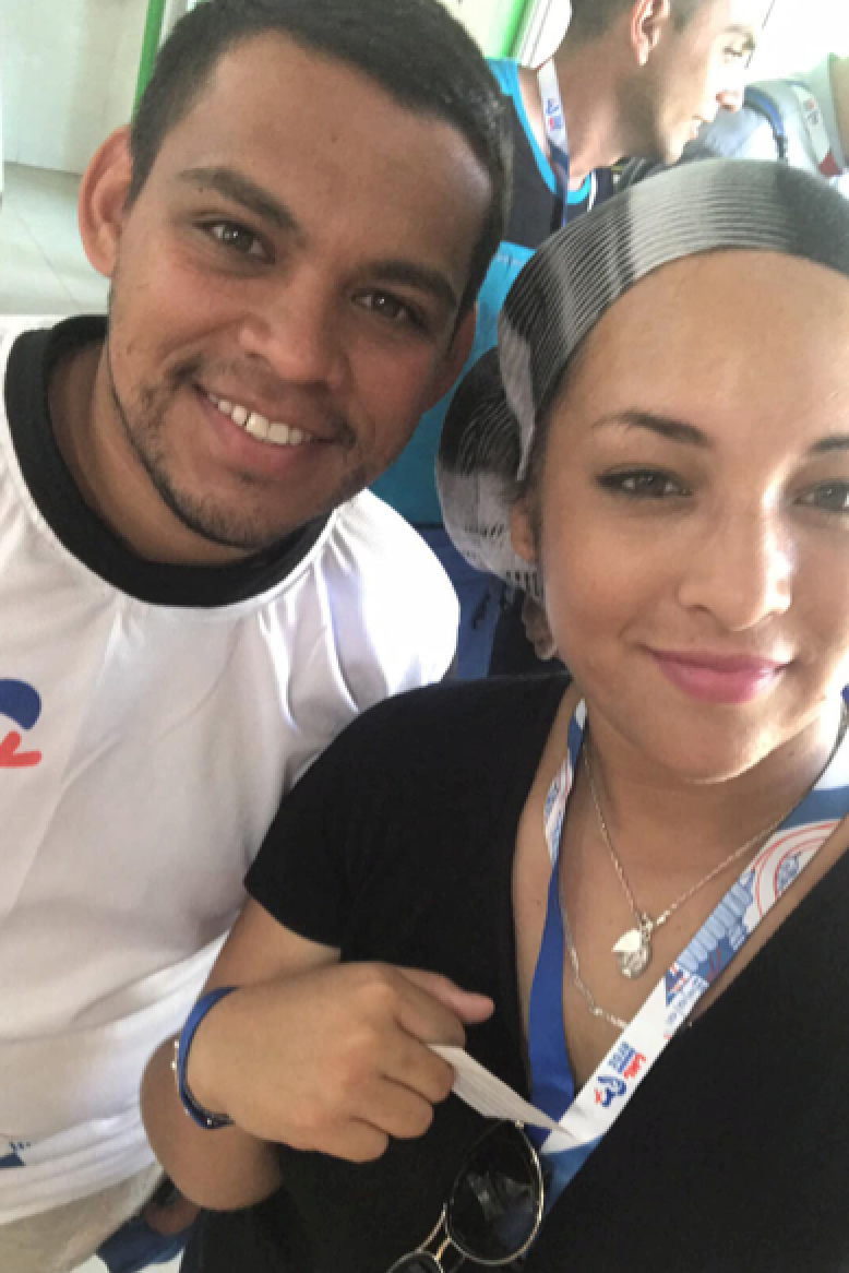 Avec son ami du Venezuela