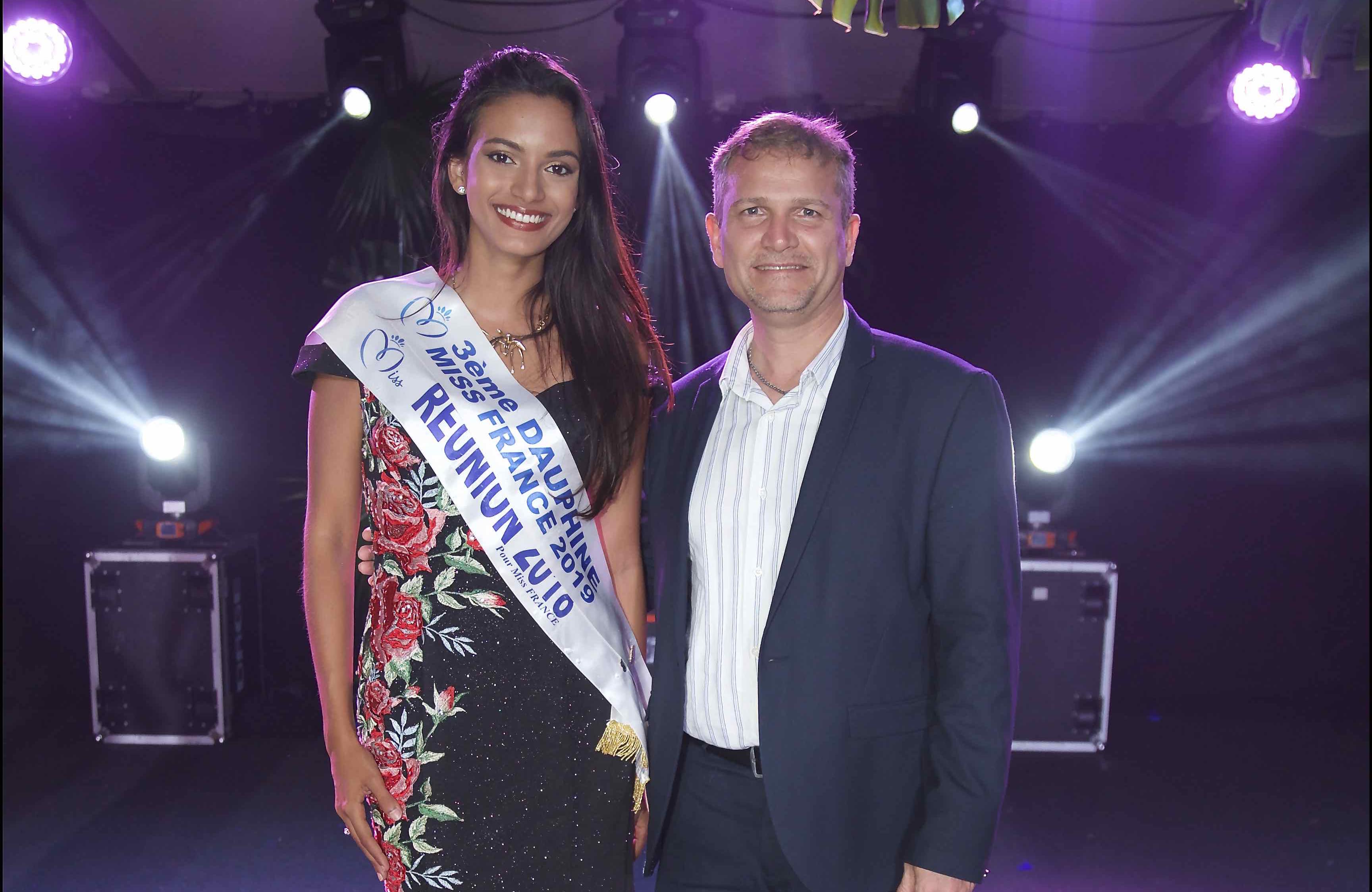 Miss Réunion et Olivier Rivière