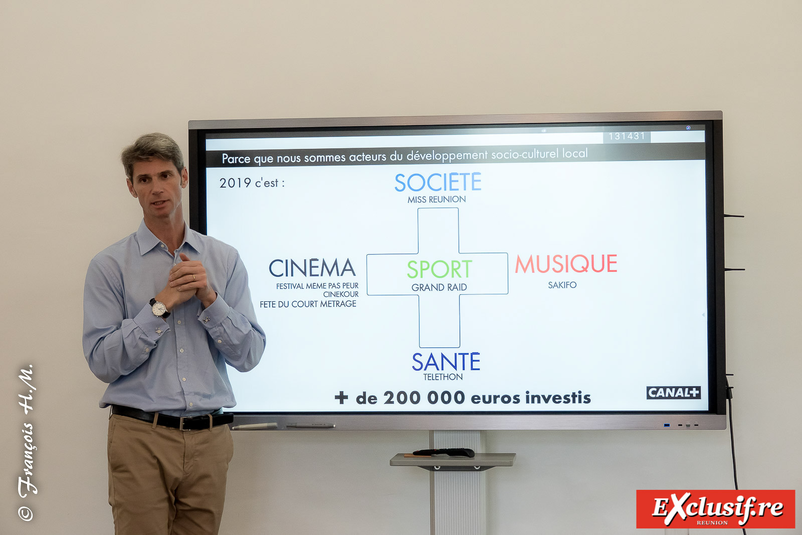 "Canal+ Réunion a un ancrage local, nous investissons aux côtés des producteurs, des organisateurs d'événements et des jeunes" dit Axel Gallant