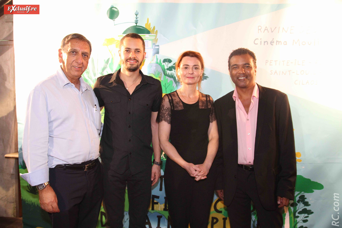 Aziz Patel d'Exclusif Réunion, Ambroise Michel, Christelle Reboul et Armand Dauphin
