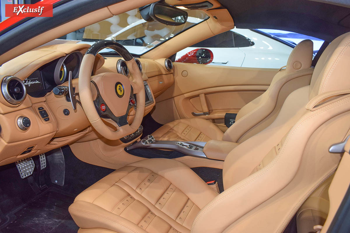 L'intérieur de la Ferrari