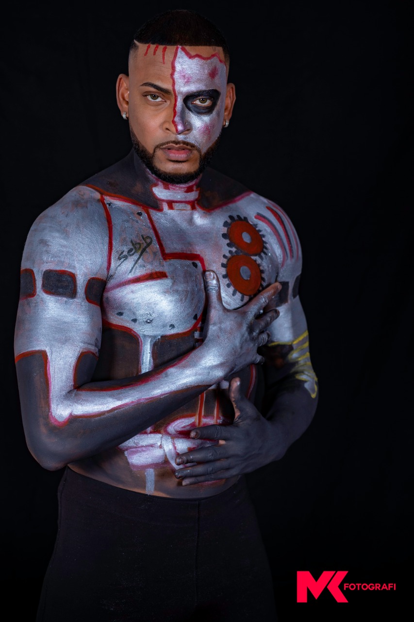 Painting: Seb body arts à Maurice pour le Festival International de l'Art