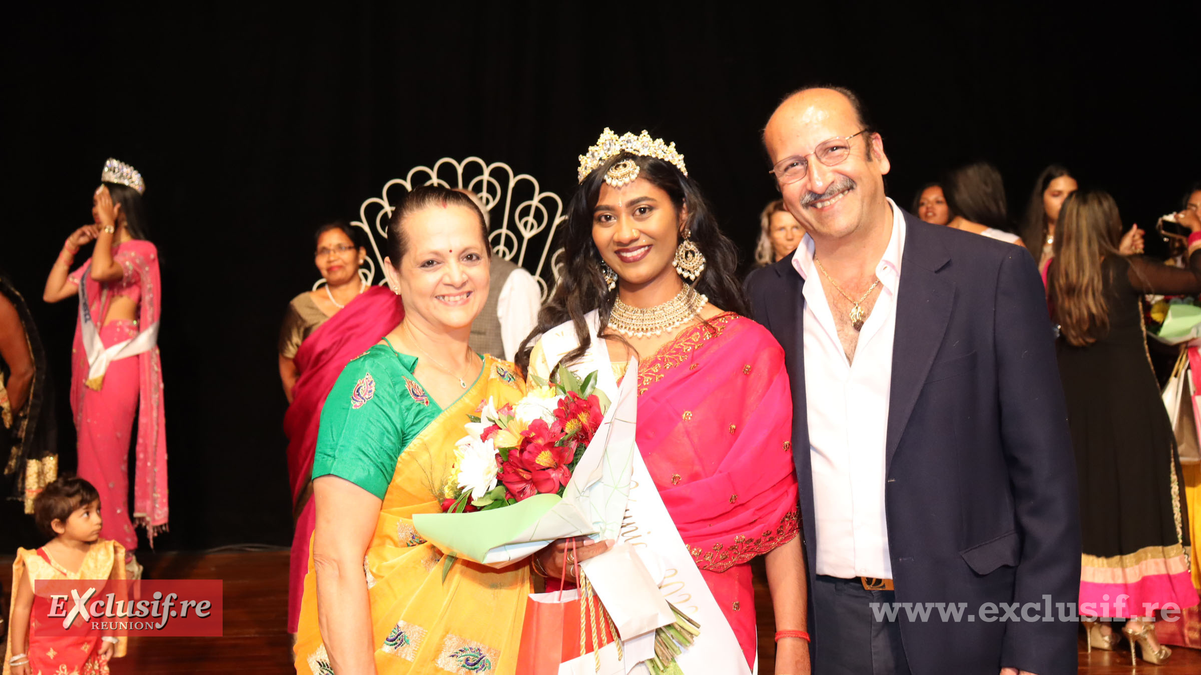 Orianne Nassibou avec Radika et Krishna Kalidas