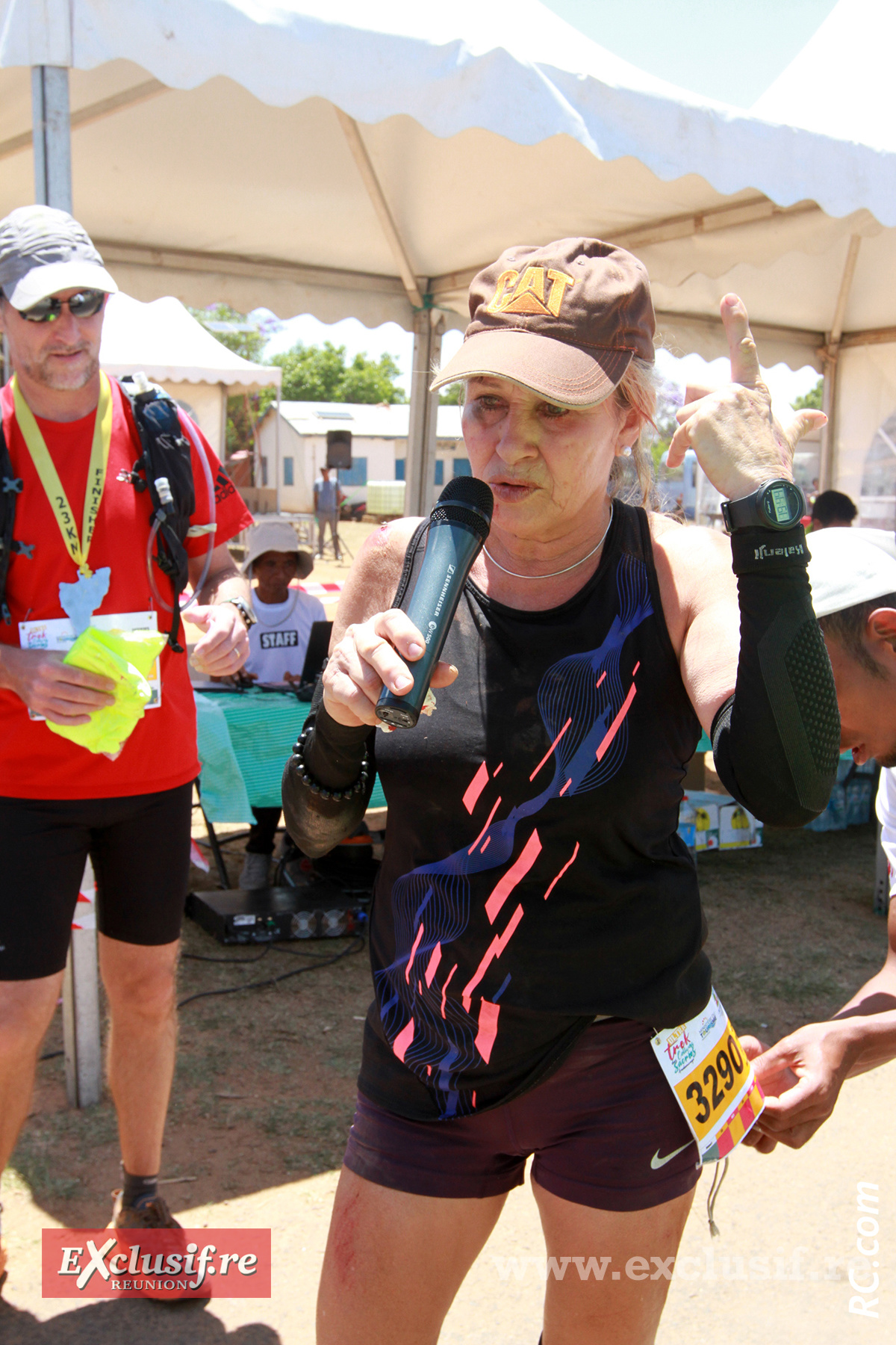 «Je suis tombée à 2 kilomètres d'ici et j'ai continué mon avancée en marchant», a déclaré la marathonienne Marlène Chane See Chu