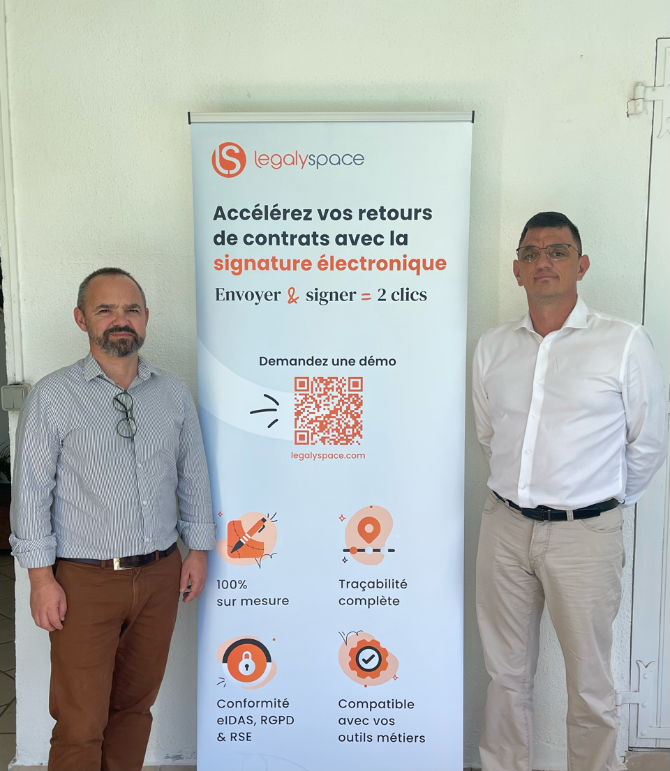 Vincent Dreyfus, CEO et fondateur de LegalySpace, et Sébastien Claudion, LegalySpace à La Réunion
