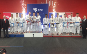 Le podium de la catégorie Juniors Seniors masculins