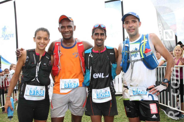 Les quatre premiers des 25 km, avec une Marie Perrier toujours pétillante! Les quatre premiers des 25 km, avec une Marie Perrier toujours pétillante!