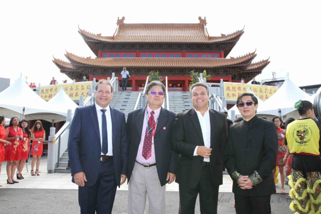 David Lorion, député de la Réunion, Victor Chane-Nam, Didier Robert, président de la Région Réunion David Lorion, député de la Réunion, Victor Chane-Nam, Didier Robert, président de la Région Réunion