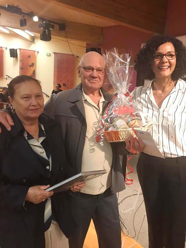 Valère Maillot, son épouse et Nathalie Bassire, députée de la Réunion