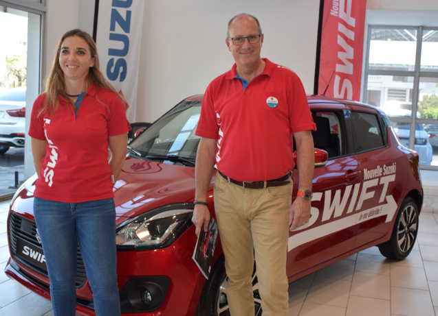 Julie Ailloud-Lopez, directrice Suzuki chez Cotrans, et Stéphane Vyskoc, chef de groupe Julie Ailloud-Lopez, directrice Suzuki chez Cotrans, et Stéphane Vyskoc, chef de groupe