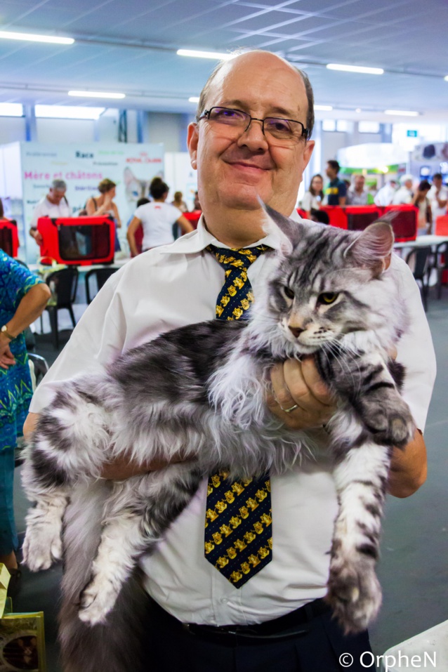Michaël Bertin, l'organisateur de cette Exposition Féline, passionné de chats