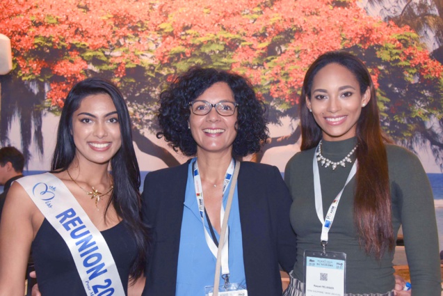 Audrey Chane Pao Kan, Nathalie Bassire et Raquel Pélissier, 1ère dauphine de Miss Univers 2017 (donc d'Iris Mittenaere) Audrey Chane Pao Kan, Nathalie Bassire et Raquel Pélissier, 1ère dauphine de Miss Univers 2017 (donc d'Iris Mittenaere)