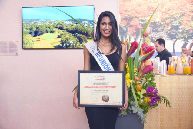 Audrey Chane-Pao-Kan, Miss Réunion 2017, faite ambassadrice de l'IRT. Audrey Chane-Pao-Kan, Miss Réunion 2017, faite ambassadrice de l'IRT.