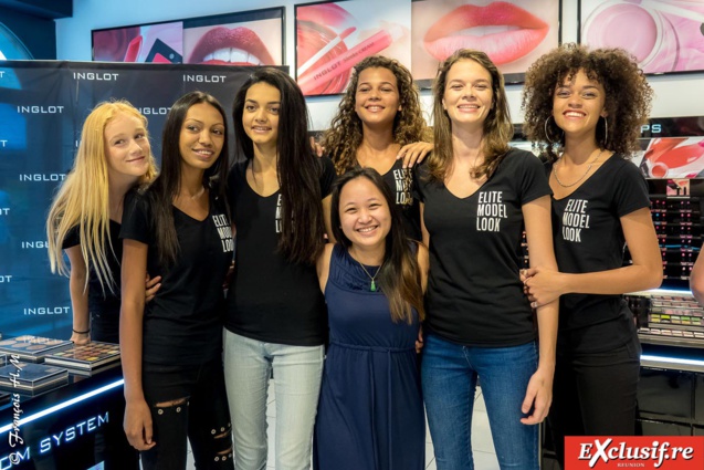 Les candidates Elite Model Look Réunion chez Inglot 