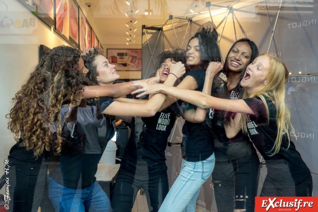 Les candidates Elite Model Look Réunion chez Inglot 