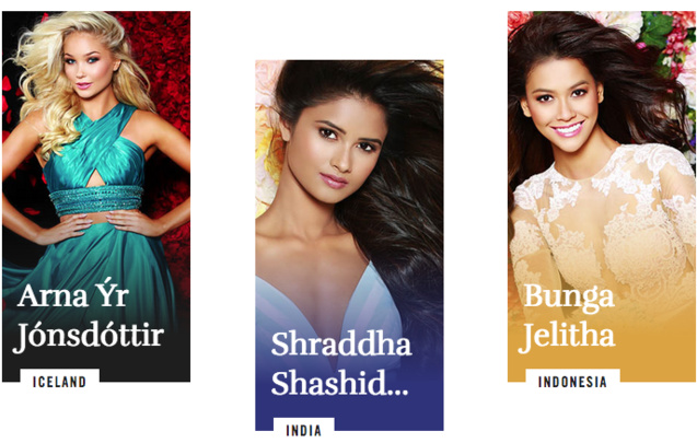 Miss Univers 2017: découvrez toutes les candidates Miss Univers 2017: découvrez toutes les candidates