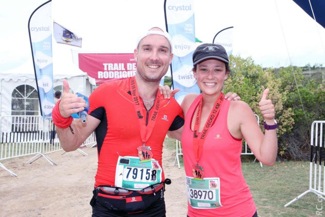 Yannick de Speville, organisateur du Dodo Trail et Julie sont arrivés ensemble