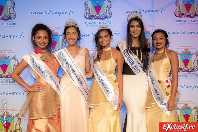Les lauréates avec Miss Plaine des Cafres 2017 et Miss Réunion 2017