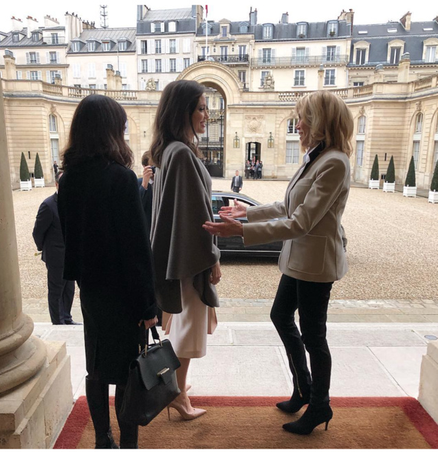 Brigitte Macron a reçu Angelina Jolie à l'Elysée