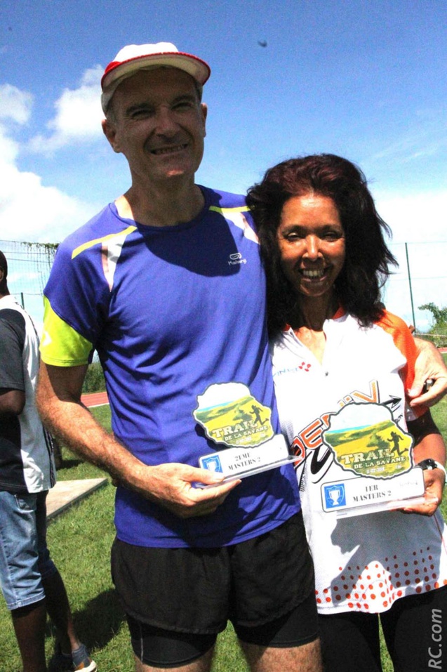 Philippe Caroff, chef prévisionniste à Météo France 2ème Master 2 et sa compagne Viviane Fanchin est 1ère Master 2 sur les 15km