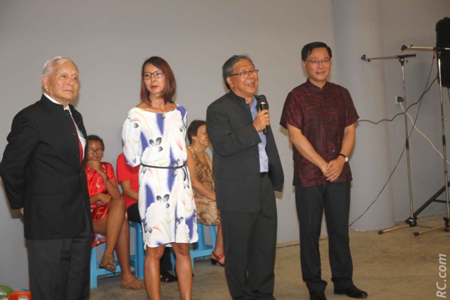 Gérard Ah-Chine, Sandrine Aho Nienne, Alex How Choong et Chen Zihong , Consul Général de Chine à La Réunion