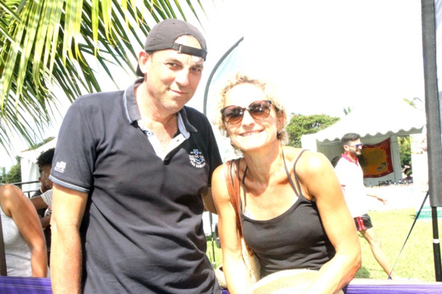 René Beauval et Nathalie Bourcier, présidente de Run-Odyssea venue en prospection à Maurice